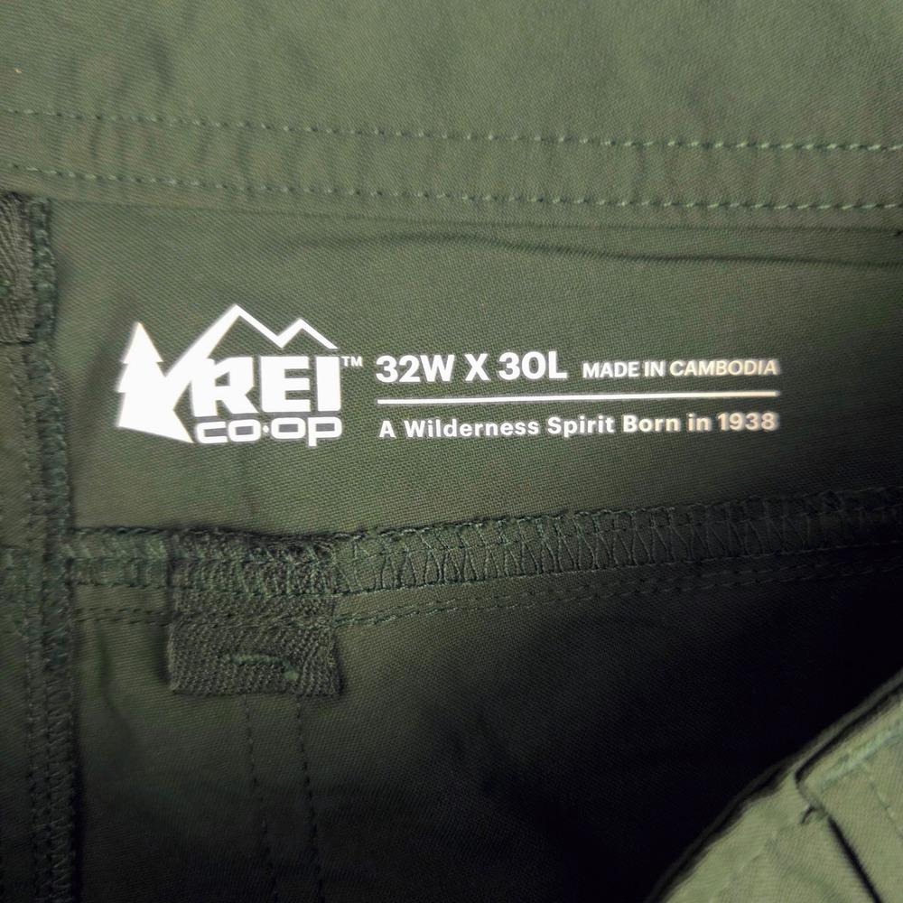 REI Co-op Trailmade Pants Mens Green Outdoor 25130 32x30 (Fits 31x29) READ - Picture 2 of 8